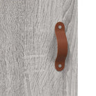 Modern dressoir met metalen poten en bewerkt hout in grijs sonoma - Dressoirs & buffetkasten