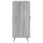 Modern dressoir met metalen poten en bewerkt hout in grijs sonoma - Dressoirs & buffetkasten