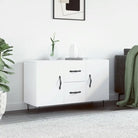 Modern dressoir met metalen poten en bewerkt hout voor een tijdloze uitstraling - Wit / 1 - Dressoirs & buffetkasten
