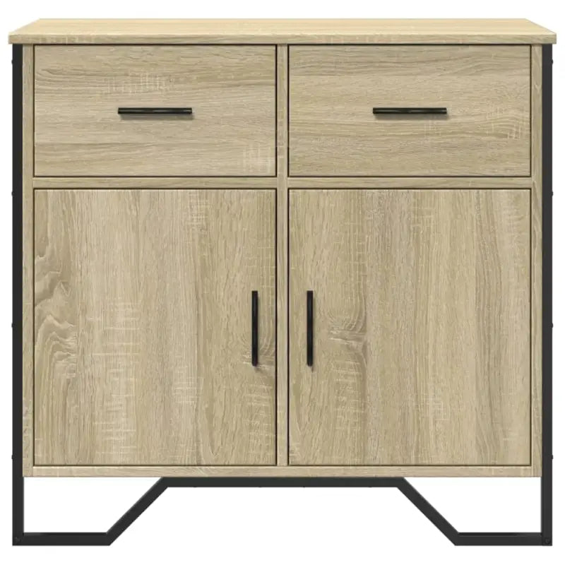 Modern dressoir met metalen poten en bewerkt hout voor een tijdloze uitstraling - Dressoirs & buffetkasten