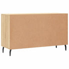 Modern dressoir met metalen poten en bewerkt hout voor een tijdloze uitstraling - Dressoirs & buffetkasten