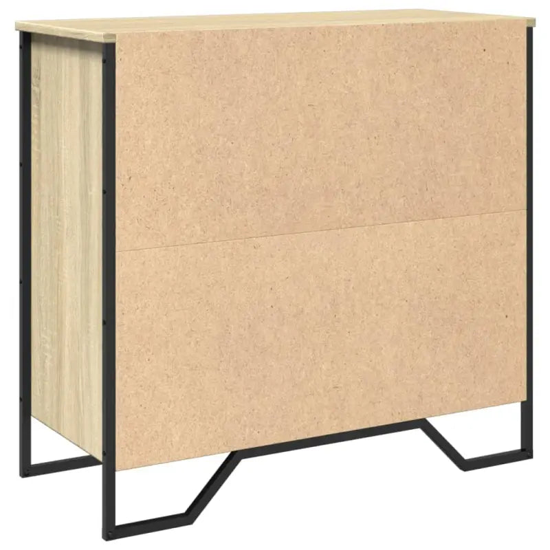 Modern dressoir met metalen poten en bewerkt hout voor een tijdloze uitstraling - Dressoirs & buffetkasten