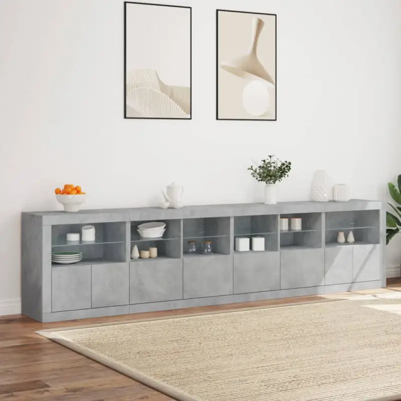 Modern dressoir met rgb led-verlichting en duurzaam bewerkt hout - Dressoirs & buffetkasten