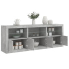 Modern dressoir met rgb led-verlichting en duurzaam bewerkt hout - Betongrijs / 1 - Dressoirs & buffetkasten