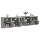 Modern dressoir met RGB LED-verlichting en duurzaam bewerkt hout - Grijs sonoma / 1 - Dressoirs & buffetkasten