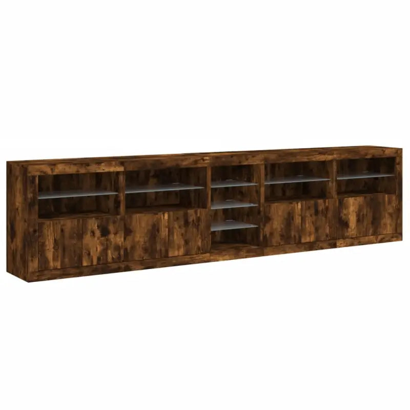 Modern dressoir met RGB LED-verlichting en duurzaam bewerkt hout - Dressoirs & buffetkasten