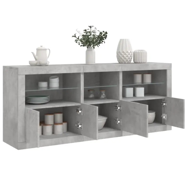 Modern dressoir met RGB LED-verlichting en duurzaam bewerkt hout - Dressoirs & buffetkasten