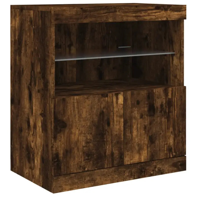 Modern dressoir met RGB LED-verlichting en duurzaam bewerkt hout - Dressoirs & buffetkasten