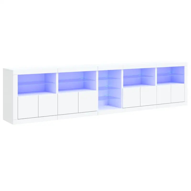 Modern dressoir met RGB LED-verlichting en duurzaam bewerkt hout - Wit / 1 - Dressoirs & buffetkasten
