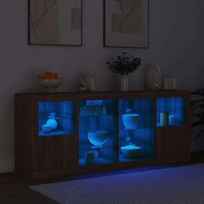 Modern dressoir met rgb led-verlichting en duurzame bewerkte hout afwerking - Dressoirs & buffetkasten