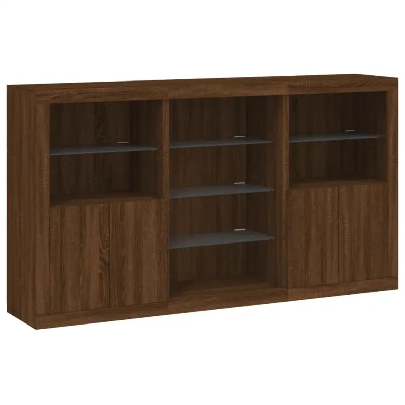 Modern dressoir met RGB LED-verlichting en duurzame houten afwerking - Dressoirs & buffetkasten