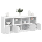 Modern dressoir met rgb led-verlichting en hoogwaardig bewerkt hout - Wit / 1 - Dressoirs & buffetkasten