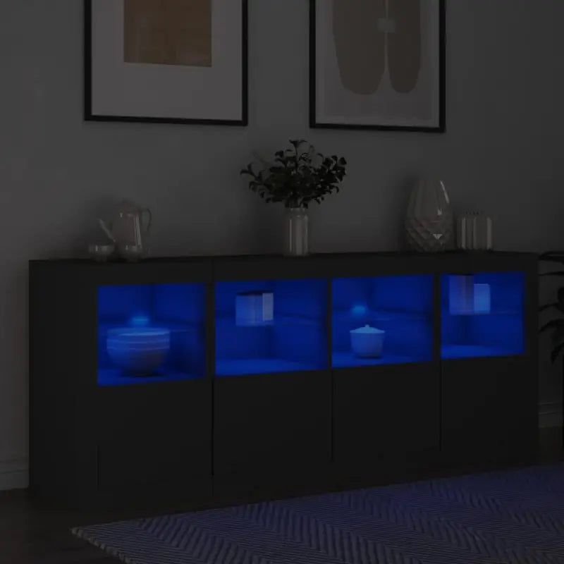 Modern dressoir met rgb led-verlichting en hoogwaardig bewerkt hout - Dressoirs & buffetkasten
