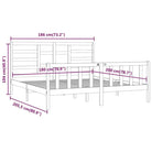 Modern houten bedframe van massief grenenhout met levering bevat - Bedden & bedframes