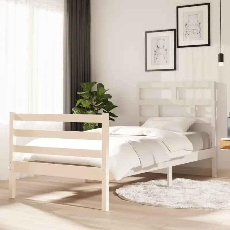 Modern houten bedframe van massief grenenhout met levering bevat - Bedden & bedframes