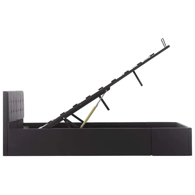 Modern hydraulisch bedframe met multiplex lattenbodem en kunstleren finish - Bedden & bedframes