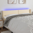 Modern LED Hoofdbord voor een stijlvolle slaapkamer uitstraling - Crème / 203 x 16 x 78/88 cm / 1 - Hoofdborden
