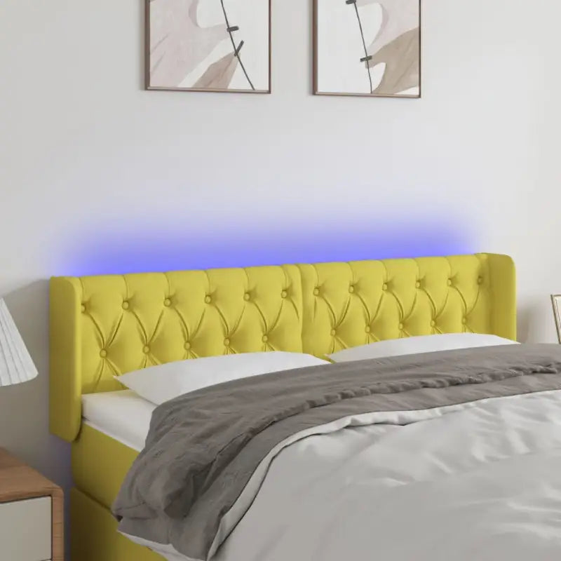 Modern LED hoofdbord voor een stijlvolle slaapkamer uitstraling - Groen / 147 x 16 x 78/88 cm / 1 - Hoofdborden