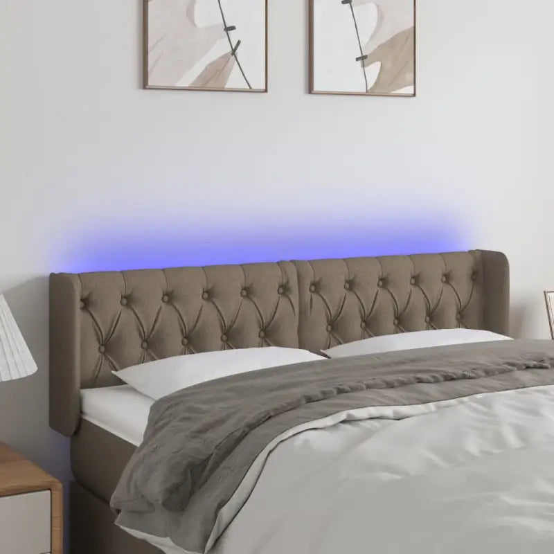 Modern LED hoofdbord voor een stijlvolle slaapkamer uitstraling - Taupe / 163 x 16 x 78/88 cm / 1 - Hoofdborden