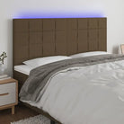 Modern LED Hoofdborden voor een stijlvolle slaapkamer uitstraling - Donkerbruin / 180 x 5 x 118/128 cm / 1