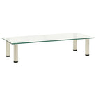 Modern tv-meubel met gehard glas en roestvrij staal voor een strakke uitstraling - Doorzichtig / 1 / 80 cm - Tv-meubels