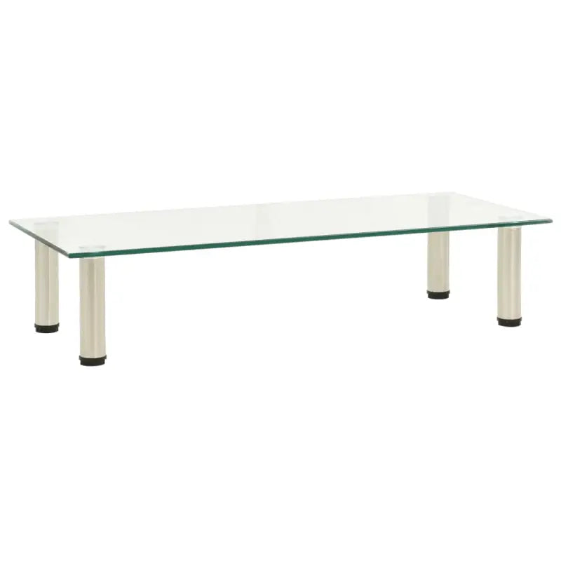 Modern tv-meubel met gehard glas en roestvrij staal voor een strakke uitstraling - Doorzichtig / 1 / 80 cm - Tv-meubels