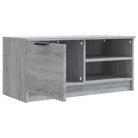 Modern Tv-meubel met stevig blad en bewerkt hout in Grijs Sonoma - Tv-meubels