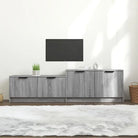 Modern tv-meubel met stevig blad van bewerkt hout - Grijs sonoma / 1 - Tv-meubels