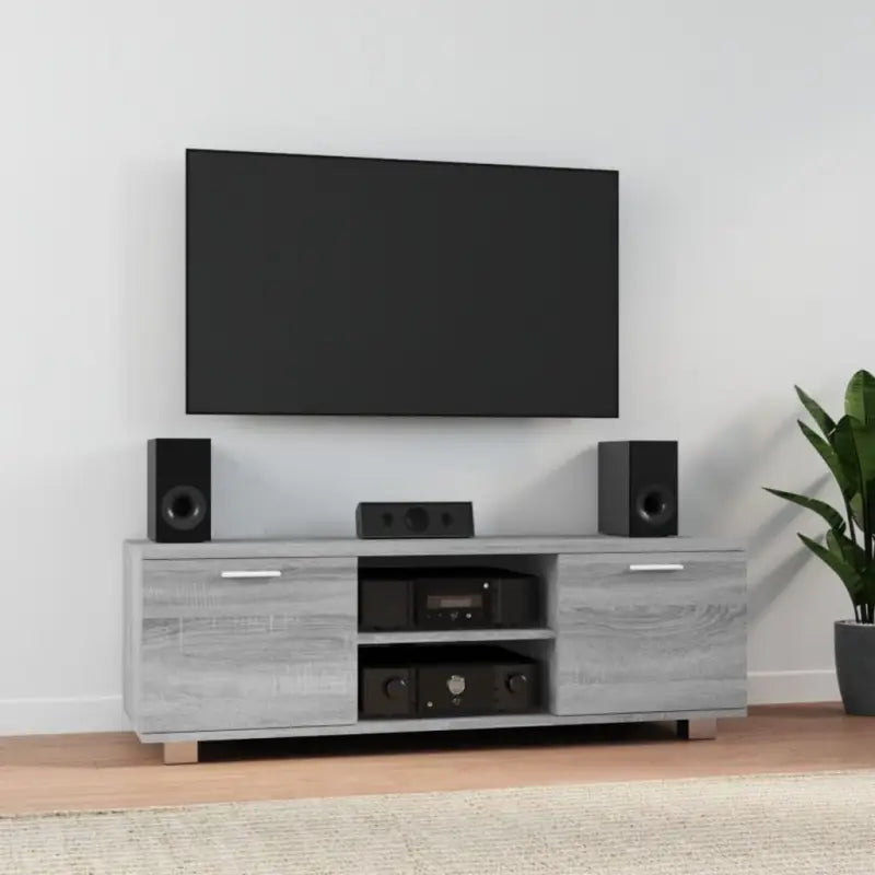 Modern tv-meubel van bewerkt hout voor stijlvolle en stevige opbergruimte - Grijs sonoma / 1 / 120 cm - Tv-meubels