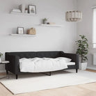 Moderne 2-in-1 slaapbank met onderschuifbed voor woon en slaapkamer - Zwart / 90 x 190 cm / zonder matras - Bedden &