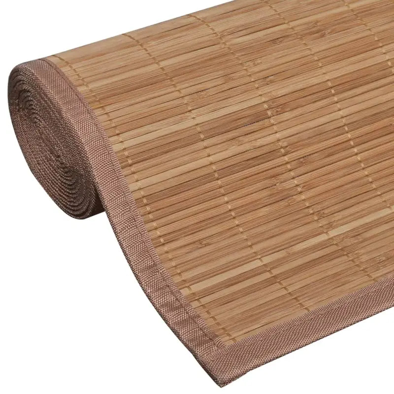 Moderne bamboe vloerkleed met anti-slip pvc-onderkant voor natuur in huis - Vloerkleden