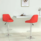 Moderne Barkruk met Kunstleren Bekleding en Comfort - Rood / 2 - Barkrukken