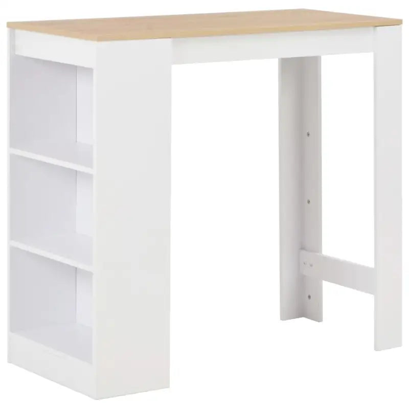 Moderne bartafel voor kleine ruimtes - Wit en bruin / 1 - Eettafels