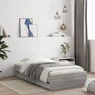 Moderne bedframe met lades van bewerkt hout voor een stijlvolle slaapkamer - Grijs sonoma / 75 x 190 cm - Bedden &