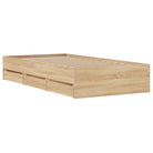 Moderne bedframe met lades van bewerkt hout voor een stijlvolle slaapkamer - Bedden & bedframes