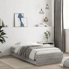 Moderne bedframe met lades van bewerkt hout voor een stijlvolle slaapkamer - Grijs sonoma / 90 x 200 cm - Bedden &