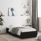 Moderne bedframe met lades van bewerkt hout voor een stijlvolle slaapkamer - Zwart / 75 x 190 cm - Bedden & bedframes