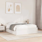 Moderne bedframe van massief grenenhout met multiplex lattenbodem - Wit / 140 x 190 cm - Bedden & bedframes
