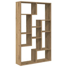 Moderne boekenkast van bewerkt hout met geometrisch design - Boekenkasten