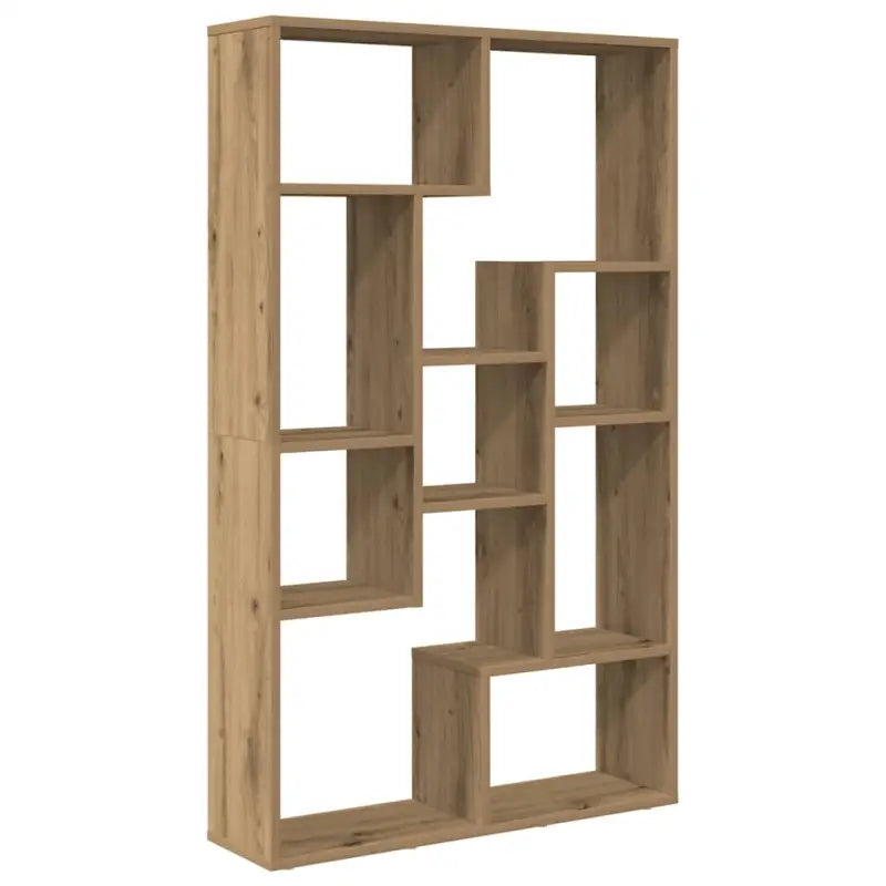 Moderne boekenkast van bewerkt hout met geometrisch design - Boekenkasten