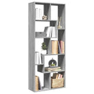 Moderne boekenkast van bewerkt hout met geometrisch ontwerp - Grijs sonoma / 1 - Boekenkasten