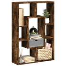 Moderne boekenkast van bewerkt hout voor een stijlvolle inrichting - Gerookt eiken / 1 - Boekenkasten
