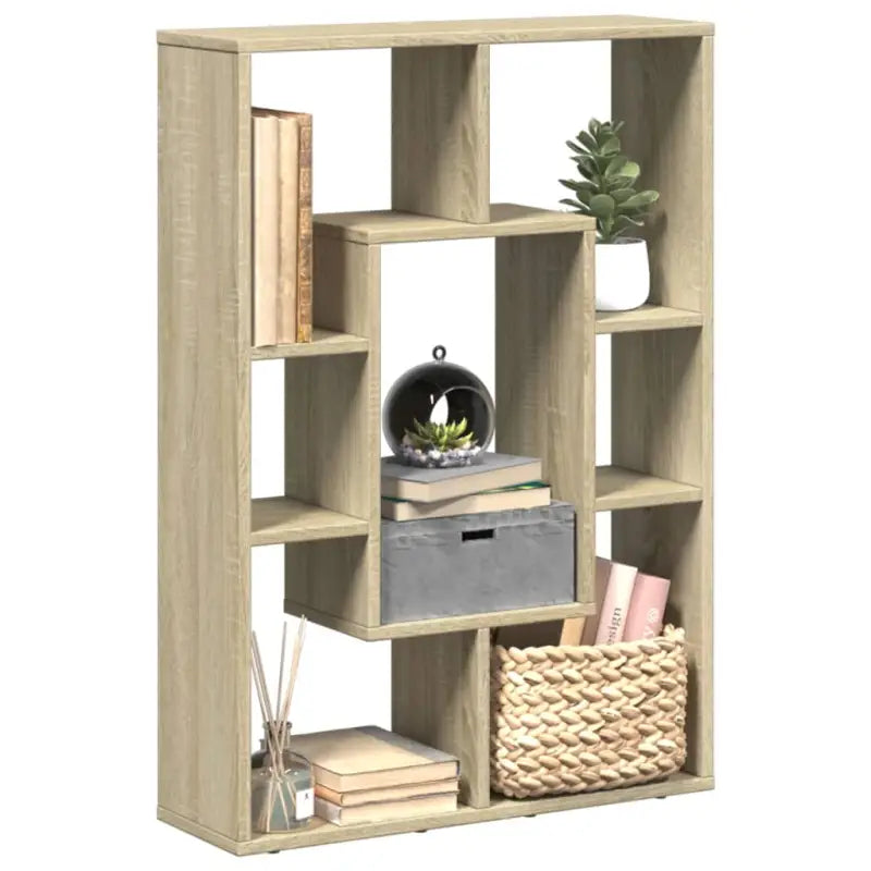 Moderne boekenkast van bewerkt hout voor een stijlvolle inrichting - Sonoma eiken / 1 - Boekenkasten