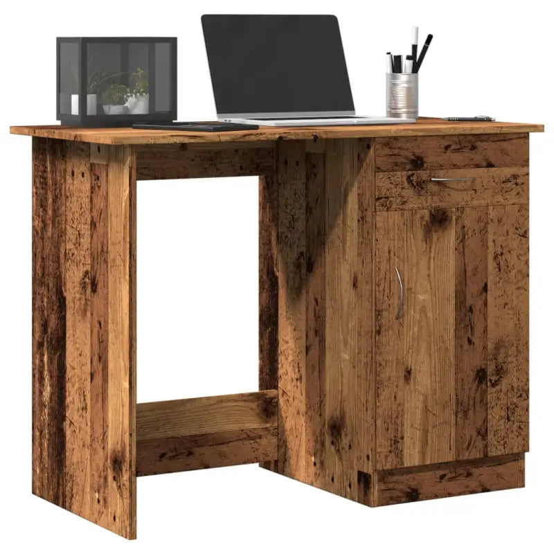 Moderne bureau van bewerkt hout voor studeer- en werkruimtes - Oud hout - Bureaus