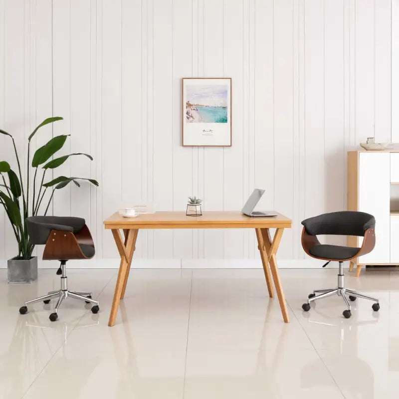 Moderne bureaustoel met gebogen hout en stijlvolle uitstraling - Bureaustoelen