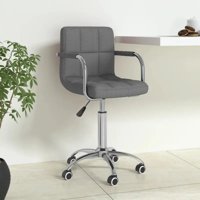 Moderne draaibare kantoorstoel met zacht stof en comfort - Lichtgrijs / 1 - Bureaustoelen
