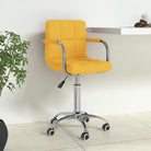 Moderne draaibare kantoorstoel met zacht stof en comfort - Mosterdgeel / 1 - Bureaustoelen