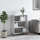 Moderne dressoir in grijs sonoma eiken met metalen poten - Dressoirs & buffetkasten