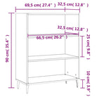 Moderne dressoir in grijs sonoma eiken met metalen poten - Dressoirs & buffetkasten