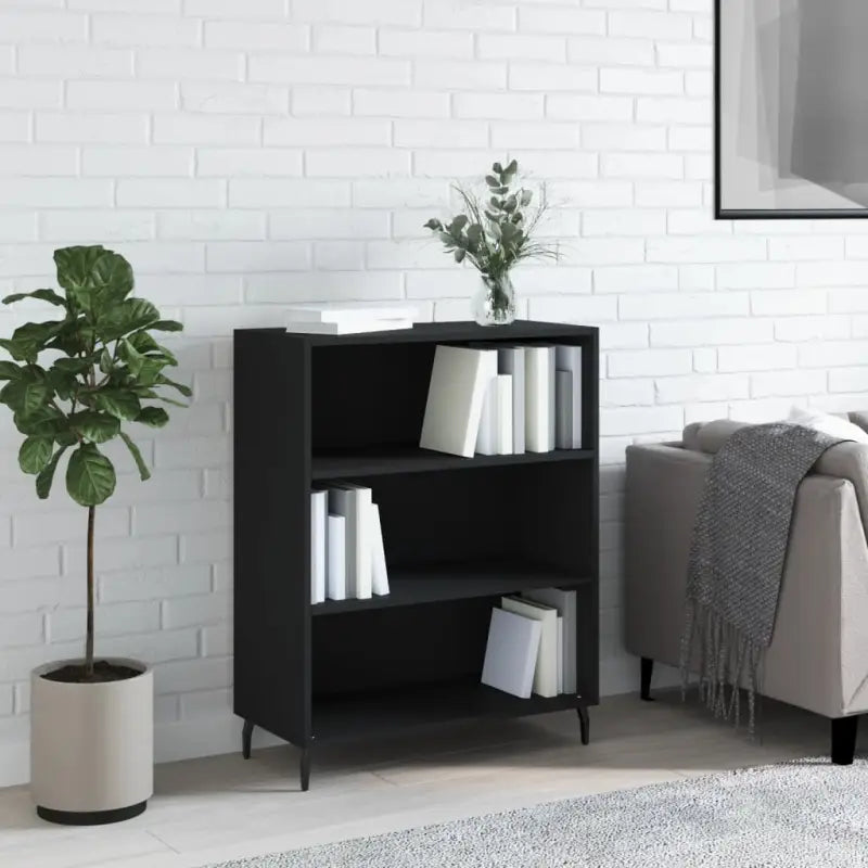 Moderne dressoir in grijs sonoma eiken met metalen poten - Zwart / 1 - Dressoirs & buffetkasten